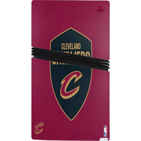 NBA Cleveland Cavaliers Distressed PS5 Pro Console Skin
